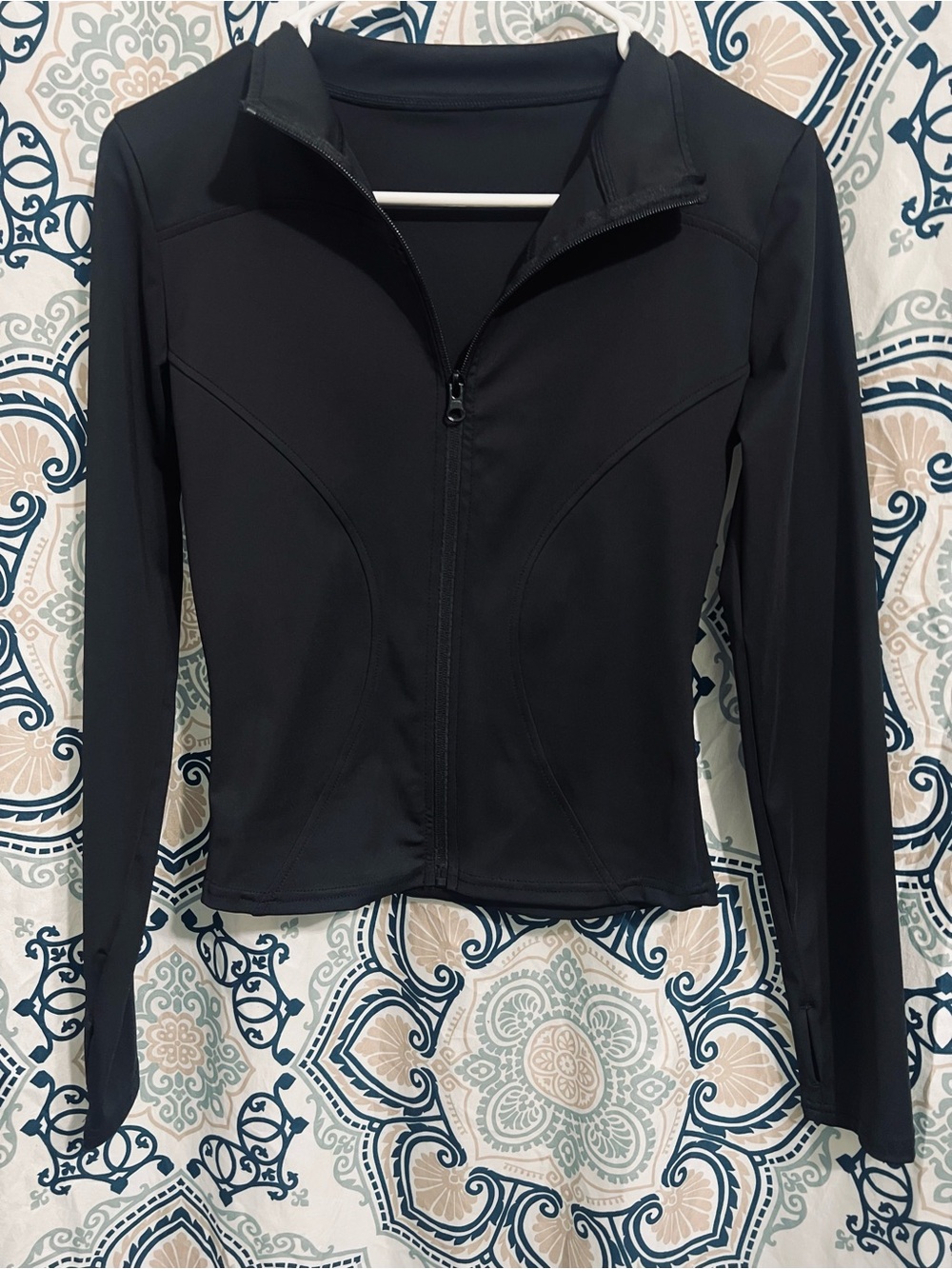 Black Zip-Up Active Jacket